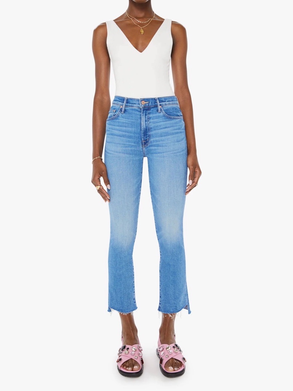 MOTHER insider crop step Jeans